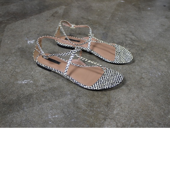 Rachel Zoe Shoes - Rachel Zoe leather snakeskin thong sandals